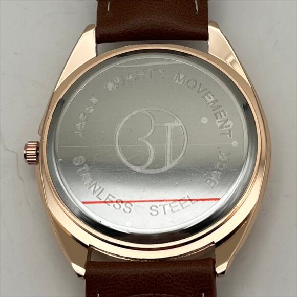 3T Quartz Analog Wristwatch in Brown/Gold - Picture 6 of 6